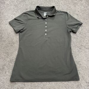 Callaway Opti Dry Performance Polo Shirt Womens Medium Gray Golf Tennis Active